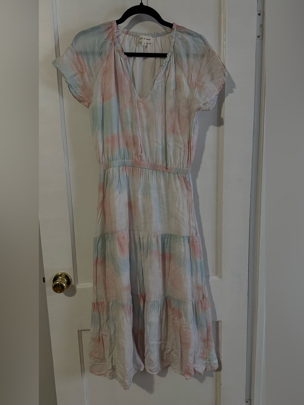 Cloth & Stone by Anthropologie tie-dye fairy tiered prairie dress